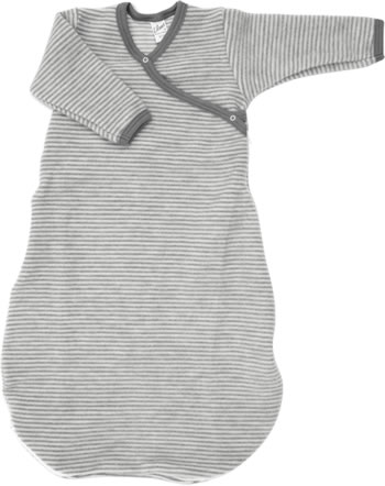 Lilano Baby Sleeping Bag Stripes virgin wool light gray
