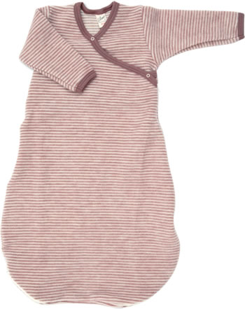 Lilano Baby Sleeping Bag Stripes virgin wool mauve