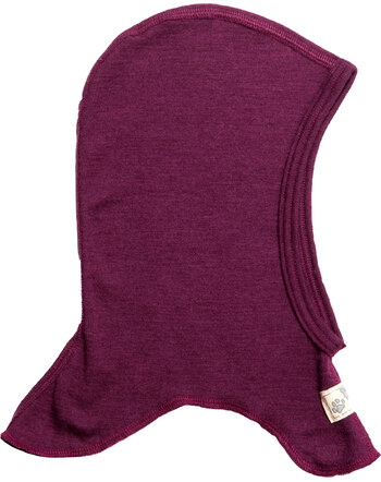 Lilano Schlupfmütze/Balaclava aus Schurwolle/Seide - Beere 
