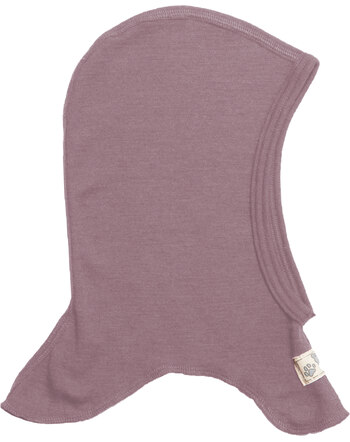 Lilano Schlupfmütze/Balaclava aus Schurwolle/Seide - Mauve