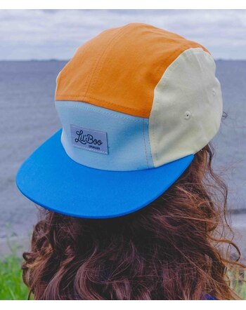 Lil´Boo Skater Cap Block Colour made of organic cotton - Orange/Blue