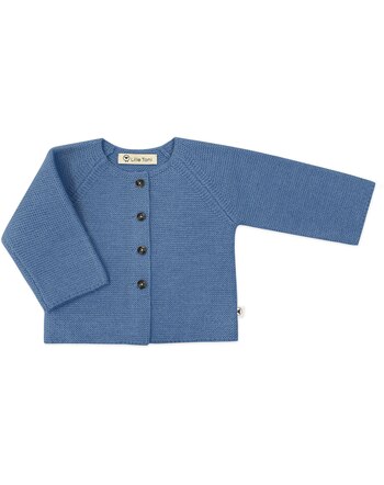 Lille Toni Cardigan/Strickjacke 'Emil' aus Merinowolle - Blue