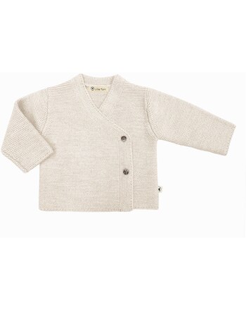 Lille Toni Strick-Wickelpullover 'Hedi' aus Merinowolle - Creme