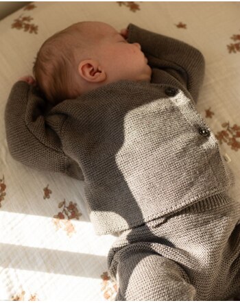 Lille Toni Strick-Wickelpullover 'Hedi' aus Merinowolle - Toffee 🤎🌿