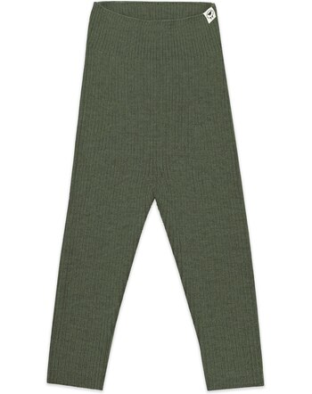 Lille Toni Strickleggings 'Finn' in Rippstruktur aus Merinowollmischung - Moos 💚🌿