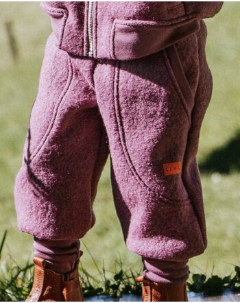 LiVi Berlin Walk-Jogger aus robustem Schurwoll-Walk - Lanvendel