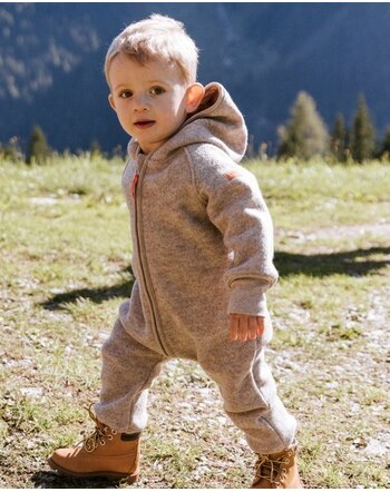 LiVi Berlin Walk-Overall aus robustem Schurwoll-Walk - Sand