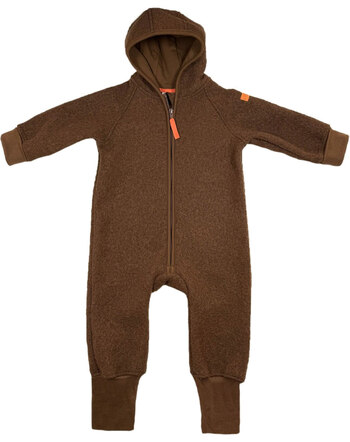 LiVi Berlin Walk-Overall aus robustem Schurwoll-Walk - Braun