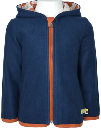 loud + proud Fleece jacket with hood ICE AGE ultramarin 3109-ul GOTS