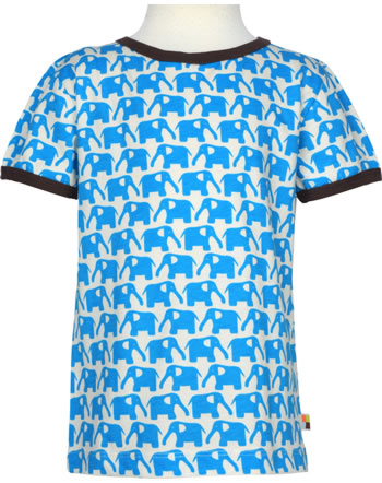 loud + proud T-Shirt Kurzarm BASIC Elefant aqua/chocolate kbA