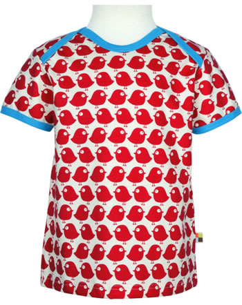 loud + proud Shirt manches courtes oiseaux tomato GOTS