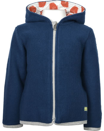 loud + proud Woolfleece jacket with hood ICE AGE ultramarin