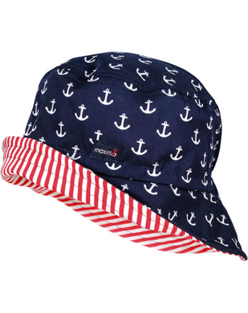 MaxiMo bucket hat MINI navy/white anchor
