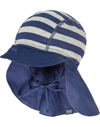 MaxiMo baseball cap with neck protection KIDS BOY striped navy/gray 04500-061100-0408