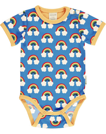 Maxomorra Baby-Body Kurzarm RAINBOW blau