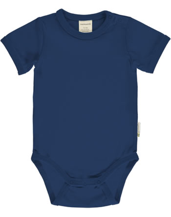 Maxomorra Baby-Body Kurzarm SOLID NAVY blau C3494-M450 GOTS