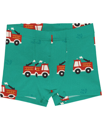 Maxomorra Boxershorts aus Baumwolle mit Feuerwehrautos FIRE TRUCK - Grün