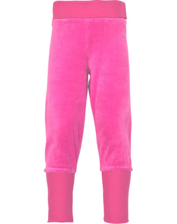 Maxomorra pants rib VELOUR AZALEA pink DX011-SX032 GOTS
