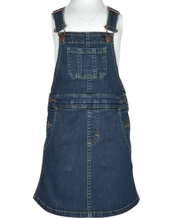 Maxomorra Jeans dress with straps denim dark wash DX030-SX021 GOTS