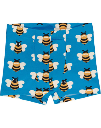 Maxomorra Boxer Shorts PICNIC BEE bleu/jaune GOTS
