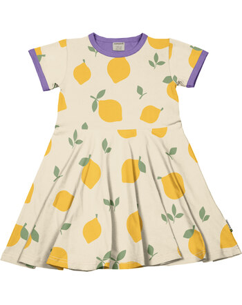 Maxomorra Kleid aus Baumwolle mit weitem Rock - Lemon