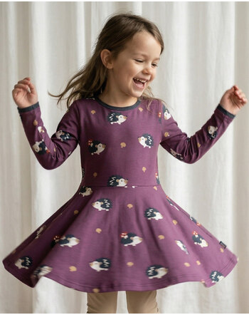 Maxomorra Kleid aus Bio-Baumwolle mit Igeln - Hedgehog