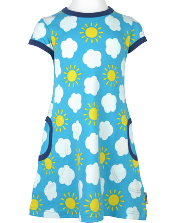 Maxomorra Dress short sleeve CLASSIC SKY turquoise CA21C01-CA2118 GOTS