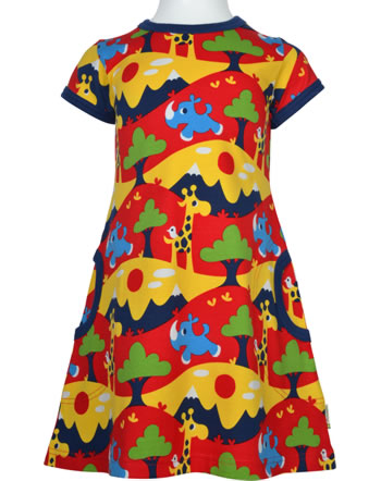 Maxomorra Dress short sleeve SAVANNA colorful SP22BX01-2221 GOTS