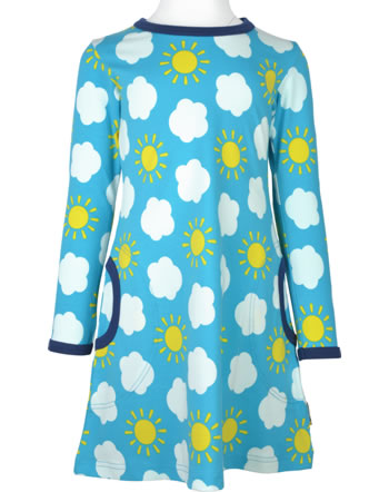 Maxomorra Dress long sleeve CLASSIC SKY turquoise CA21C01-CA2104 GOTS