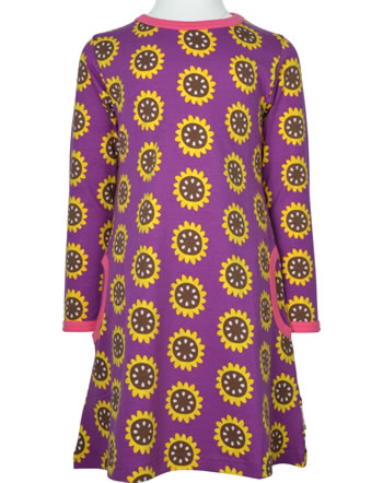 Maxomorra Dress long sleeve GARDEN SUNFLOWER violet