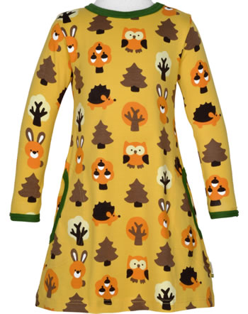 Maxomorra Kleid Langarm YELLOW FOREST gelb C3423-M436 GOTS