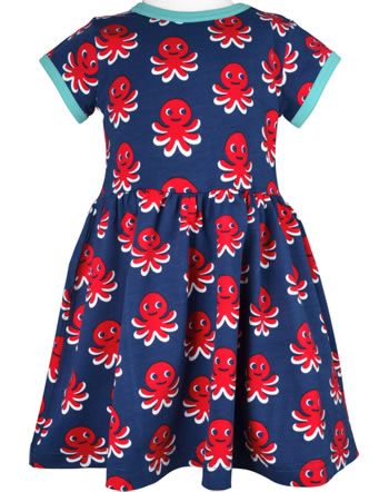 Maxomorra Dress spin short sleeve OCTOPUS blue / red