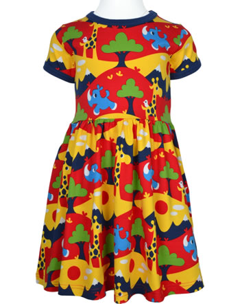 Maxomorra Dress spin short sleeve SAVANNA colorful SP22BX01-2223 GOTS