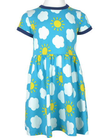 Maxomorra Dress spin short sleeve CLASSIC SKY turquoise CA21C01-CA2105 GOTS