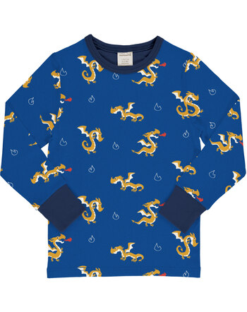 Maxomorra Langarm-Shirt 'Dragon' aus Bio-Baumwolle mit Drachen - Dragon
