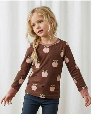 Maxomorra Langarmshirt aus Bio-Baumwolle - Apple