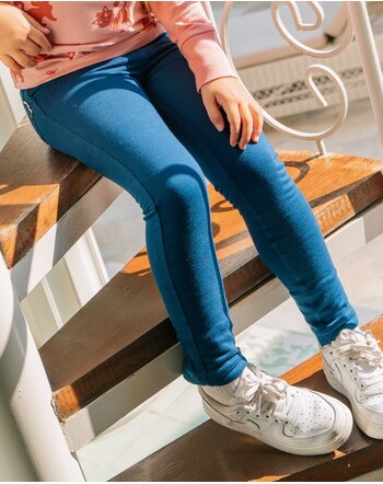 Maxomorra Leggings aus Baumwolle INDIGO WASH - Blau