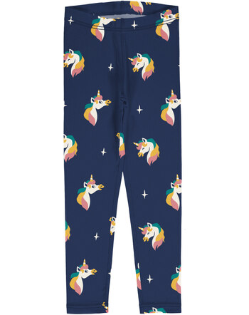 Maxomorra Leggings aus Baumwolle mit Einhörnern UNICORN - Blau