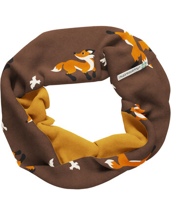 Maxomorra Loop-Schal aus Baumwolle mit Füchsen FOX - Braun