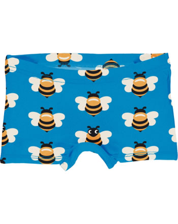 Maxomorra Slips Boxer Panty PICNIC BEE bleu/jaune GOTS