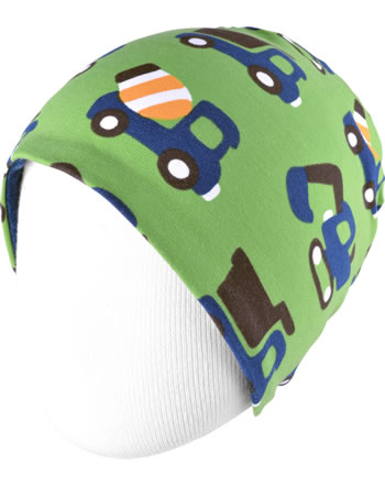 Maxomorra Mütze m. Velours-Futter CONSTRUCTION grün C3411-M483 GOTS