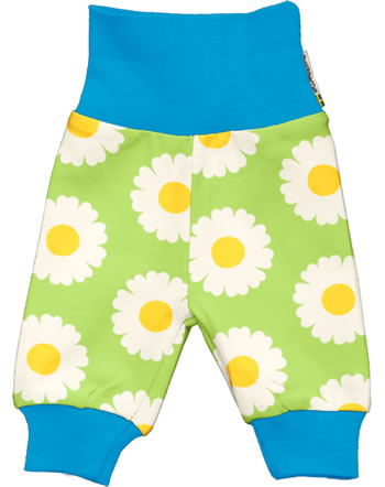 Maxomorra Doll clothing Trousers with waistband DAISY green/white SP22BX06-2211 GOTS