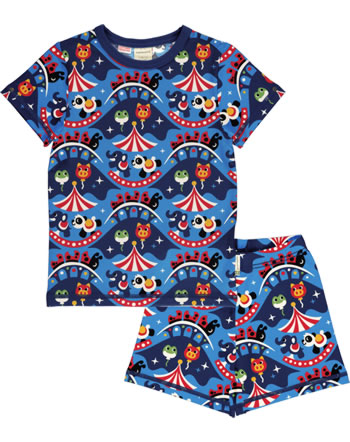 Maxomorra Pyjama set short FAIRGROUND blue SP22AX01-2216 GOTS