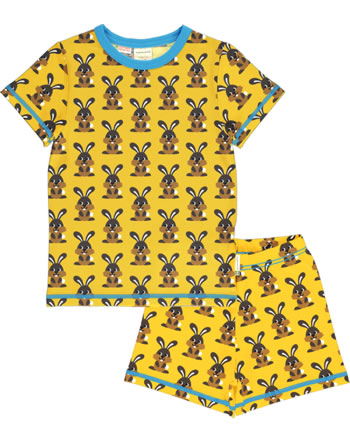 Maxomorra Pyjama set short HARE yellow SP22BX04-2216 GOTS