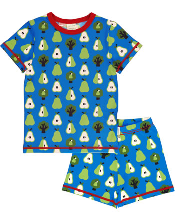Maxomorra Pyjama set short PEAR blue SP22AX04-2216 GOTS