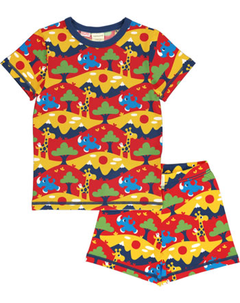 Maxomorra Pyjama set short SAVANNA colorful SP22BX01-2216 GOTS
