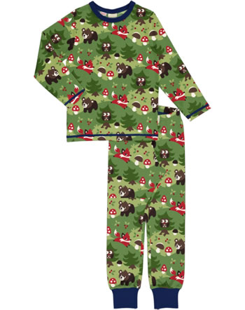 Maxomorra Pyjama lang FOREST grün XA31-11A GOTS