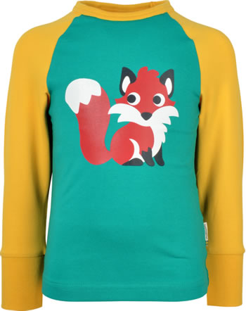 Maxomorra Raglan-Shirt Langarm FOX rot/grün GOTS