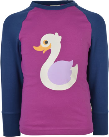Maxomorra T-Shirt long sleeve SWAN purple GOTS