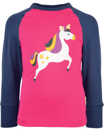 Maxomorra Raglan-Shirt Langarm UNICORN pink GOTS